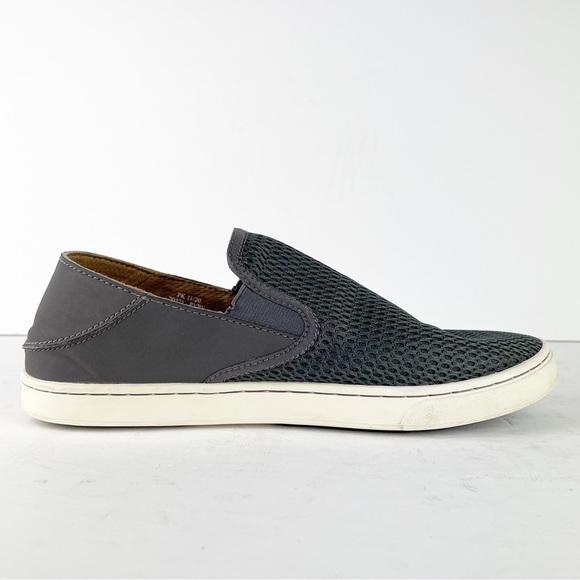 Olukai Pehuea Pavement Gray Casual Comfy Slip On Shoes Sneakers - Picture 7 of 12